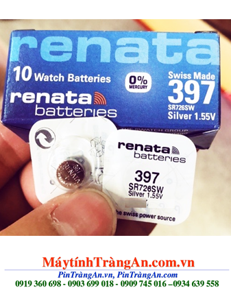 Pin Renata 397/SR726SW silver oxide 1.55V chính hãng Renata Thụy Sĩ
